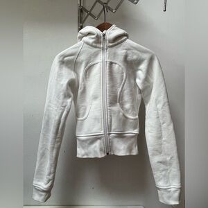 Lululemon Vintage White Hooded Zip-Up - Size 2